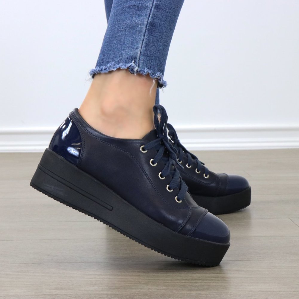 Navy Fashion Creeper Sneakers - Picture 5 of 7